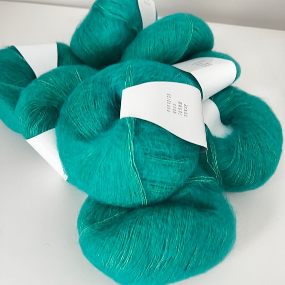 Other - Kid Mohair silk lace green yarn lot of 10 skeins 200m/25g (218yrd/0.88oz)